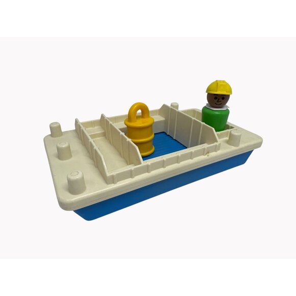 Vintage Fisher Price Little People Offshore Cargo Base Replacement Parts - Picture 1 of 5